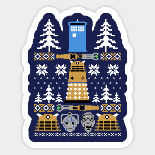 Doctor Who Ugly Sweater Sticker